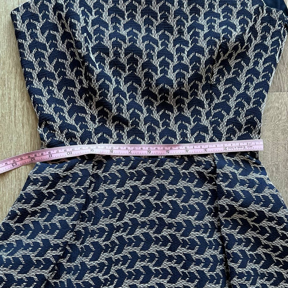 Zara Basic XS Embroidered Blue & Gray Backless Fit & Flare Dress - Picture 9 of 11